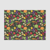 Voedsel op zwarte achtergrond tissuepapier (Voorkant)