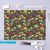 Voedsel op zwarte achtergrond tissuepapier (Craft)