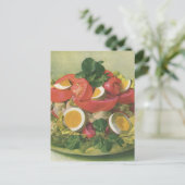 voedsel, organisch gemengd groen mengzout briefkaart (Staand voorkant)