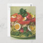 voedsel, organisch gemengd groen mengzout briefkaart (Voorkant / Achterkant)