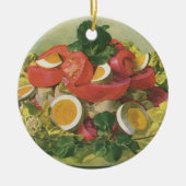  voedsel, organisch gemengd groen mengzout keramisch ornament (Voorkant)