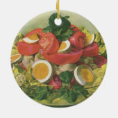  voedsel, organisch gemengd groen mengzout keramisch ornament (Achterkant)