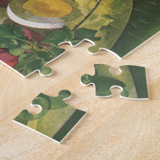 voedsel, organisch gemengd groen mengzout legpuzzel (Zijkant)