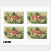  voedsel, organisch gemengd groen mengzout rechthoekige sticker (Vel)