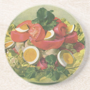 voedsel, organisch gemengd groen mengzout zandsteen onderzetter