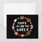 Voedsel over de hele wereld briefkaart (Voorkant / Achterkant)