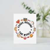 Voedsel over de hele wereld briefkaart (Staand voorkant)