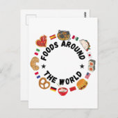Voedsel over de hele wereld briefkaart (Voorkant / Achterkant)