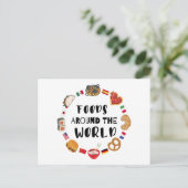 Voedsel over de hele wereld briefkaart (Staand voorkant)