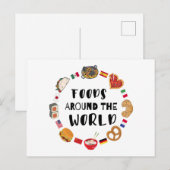 Voedsel over de hele wereld briefkaart (Voorkant / Achterkant)