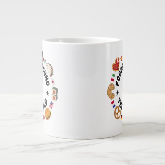 Voedsel over de hele wereld grote koffiekop (Voorkant)