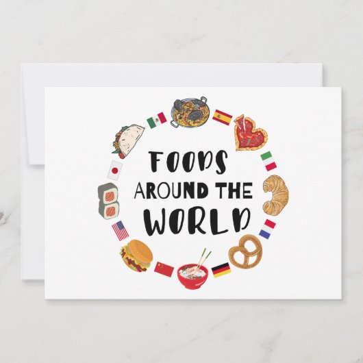 Voedsel over de hele wereld kaart (Voorkant)
