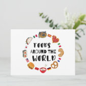 Voedsel over de hele wereld kaart (Staand voorkant)