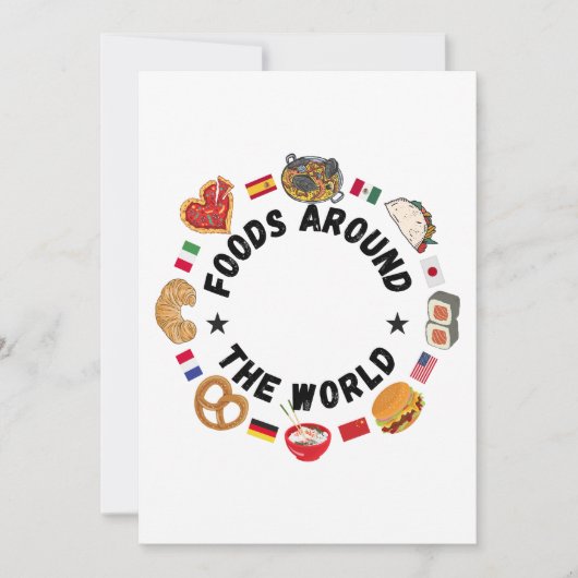 Voedsel over de hele wereld kaart (Voorkant)