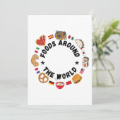 Voedsel over de hele wereld kaart (Staand voorkant)