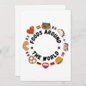 Voedsel over de hele wereld kaart (Voorkant / Achterkant)