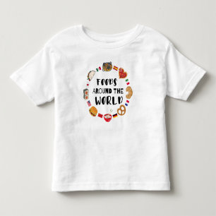 Voedsel over de hele wereld kinder shirts