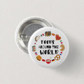 Voedsel over de hele wereld ronde button 3,2 cm (Voorkant /achterkant)