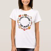 Voedsel over de hele wereld t-shirt (Voorkant)