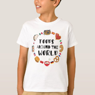 Voedsel over de hele wereld t-shirt