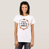 Voedsel over de hele wereld t-shirt (Voorkant volledig)