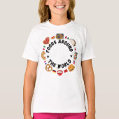 Voedsel over de hele wereld t-shirt (Voorkant)