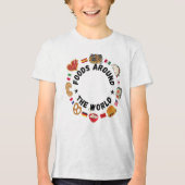 Voedsel over de hele wereld Tri-Blend shirt (Voorkant)
