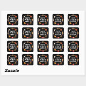 Voedsel over de hele wereld vierkante sticker (Vel)