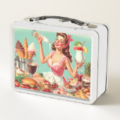 voedsel pin-up illustratie (Achterkant)