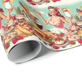  voedsel pin-up illustratie cadeaupapier (Rol Hoek)
