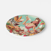  voedsel pin-up illustratie papieren bordje (Gekanteld)