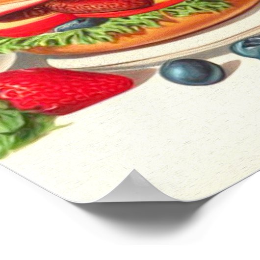  voedsel pin-up illustratie poster (Hoek)