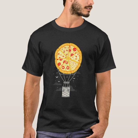 Voedsel Pizza Heet Lucht Ballon T-shirt (Voorkant)