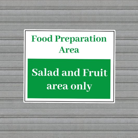 Voedsel Prep Salade en Fruit Sticker