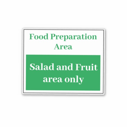 Voedsel Prep Salade en Fruit Sticker (Voorkant)