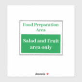 Voedsel Prep Salade en Fruit Sticker (Vel)