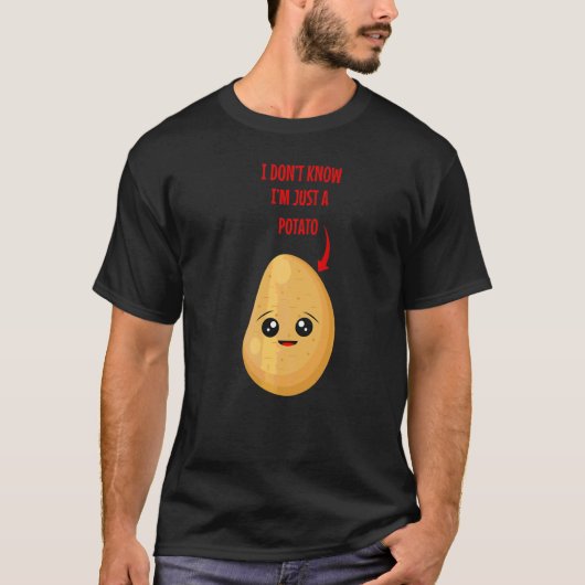 Voedsel Pun Vegan Aardappel 1 T-shirt (Voorkant)