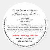 Voedsel rond Tennessee Cottage Law Label (Voorkant)