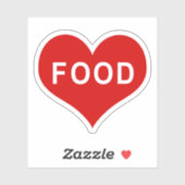 VOEDSEL Rood Liefde Hart Vinyl Sticker (Vel)