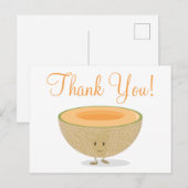 Voedsel Schattigee Melon Cartoon Cantaloupe Briefkaart (Voorkant / Achterkant)