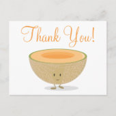 Voedsel Schattigee Melon Cartoon Cantaloupe Briefkaart (Voorkant)