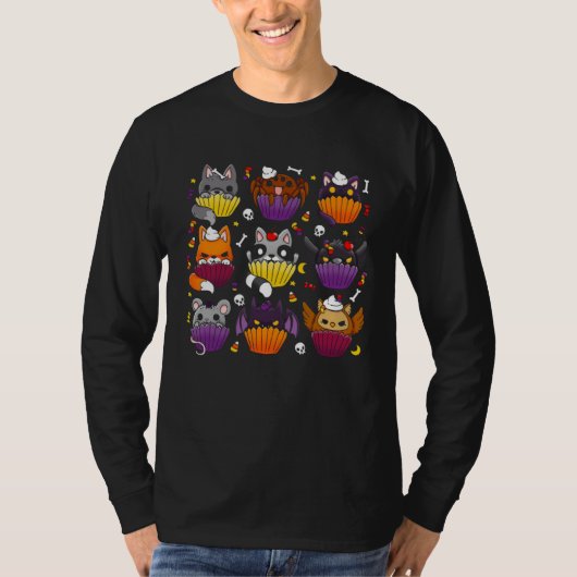 Voedsel snoepjes dier Cupcake T-shirt (Voorkant)
