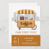 Voedsel straatkoffie kaart (Voorkant / Achterkant)