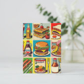  voedsel stripverhaal briefkaart (Staand voorkant)