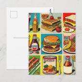  voedsel stripverhaal briefkaart (Voorkant / Achterkant)