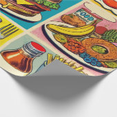 voedsel stripverhaal cadeaupapier (Hoek)