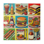  voedsel stripverhaal tegeltje (Voorkant)