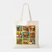  voedsel stripverhaal tote bag (Achterkant)