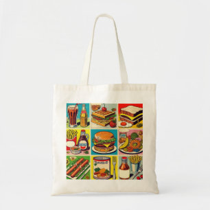 voedsel stripverhaal tote bag