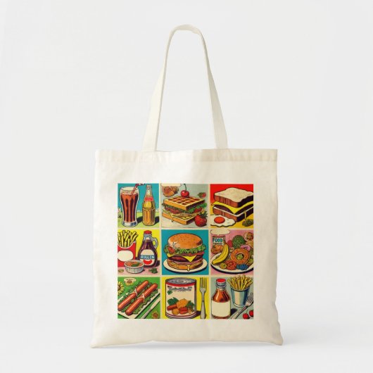  voedsel stripverhaal tote bag (Voorkant)